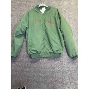 Vintage Hartwell Sports Jacket Mens 2XL Green Miller Truck Lines Bomber 80s 90s